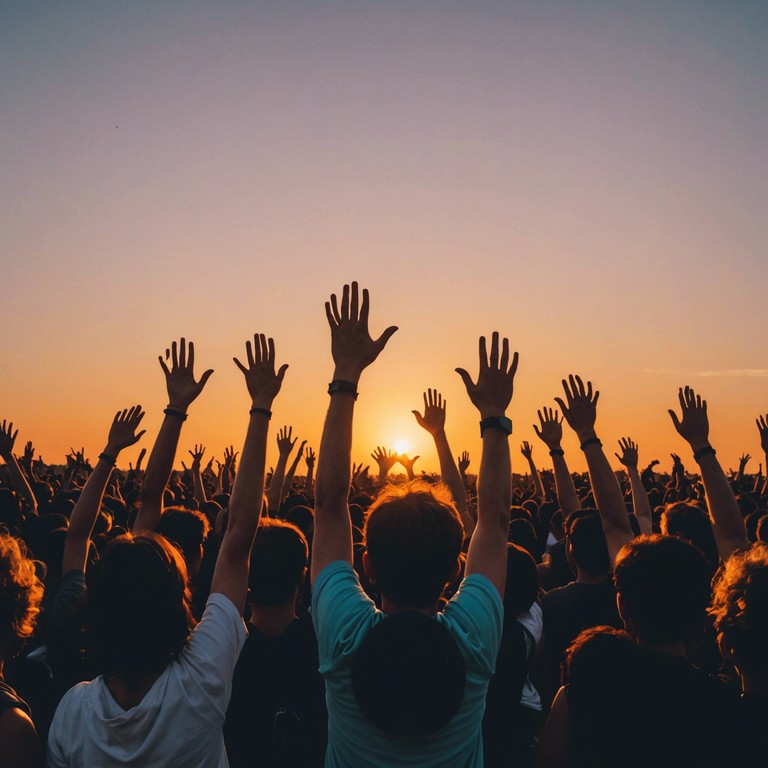 Capturing the essence of urban nightlife blended with the joy of a festival atmosphere, where every note played on the electric piano seemingly elevates the listener's spirit towards a state of bliss