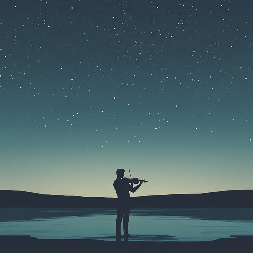 This harmonious blend of orchestral and folk elements weaves a sentimental narrative. Gentle strings pair with hauntingly beautiful violin melodies, creating a tranquil atmosphere reminiscent of looking at a starry night sky. The music moves softly through waves of nostalgia and peace, resonating deep emotions.