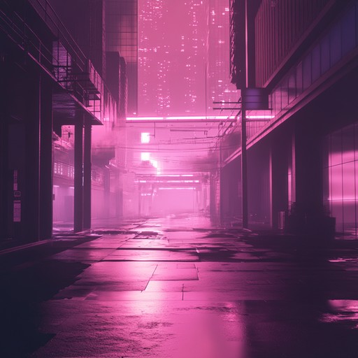 Navigate through a neon cityscape where shadowy alleys and street corners hum with a tension filled synthwave soundtrack entwined with deep bass and intricate beats, encapsulating enigmatic narratives and brooding ambiances.