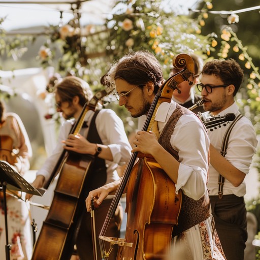 Dive into an exuberant klezmer celebration with lively melodies, spirited rhythms, and the infectious joy of traditional eastern european music. This instrumental composition commands dancing feet and stirs the soul with its bright, playful interplay between the fiddle, clarinet, and accordion.