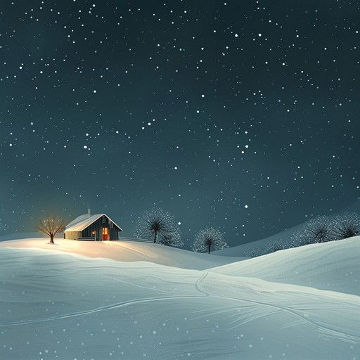 A captivating instrumental piece that paints the serene stillness of a winter's night using delicate piano melodies and soft ambient textures. The music flows gently, evoking the quiet beauty and introspective moments of a snowy landscape. Perfect for contemplative moments, reflective thoughts, or peaceful relaxation.