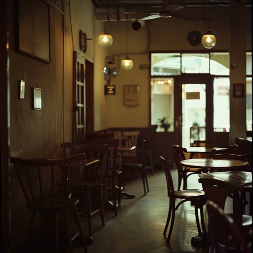 A gentle, lofi tune capturing the elegance of a quiet evening at your favorite coffeehouse, merging nostalgic vinyl crackles with sophisticated piano melodies and ambient textures. Ideal for reflecting on cherished memories or unwinding after a long day.