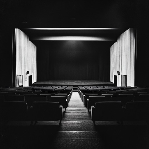 An instrumental composition that evokes the atmosphere of an empty, haunted theater, with creeping melodies and unsettling harmonies building an ominous tension