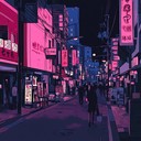 an upbeat instrumental capturing tokyo's nighttime energy and vibrancy