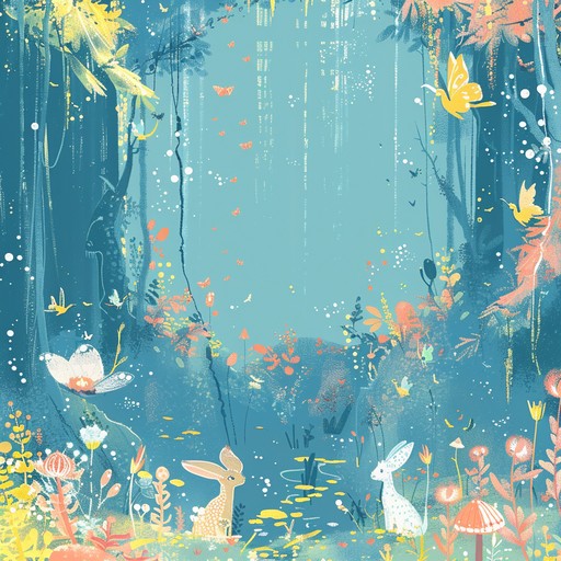 Take children on an enchanting adventure through a whimsical forest filled with playful animals and magical creatures. This instrumental track uses light and bouncy melodies to captivate and inspire young imaginations, encouraging exploration and joy through a sonic fairytale. Think twinkling glockenspiel, soft tambourines, and gentle flutes weaving together a storybook landscape.