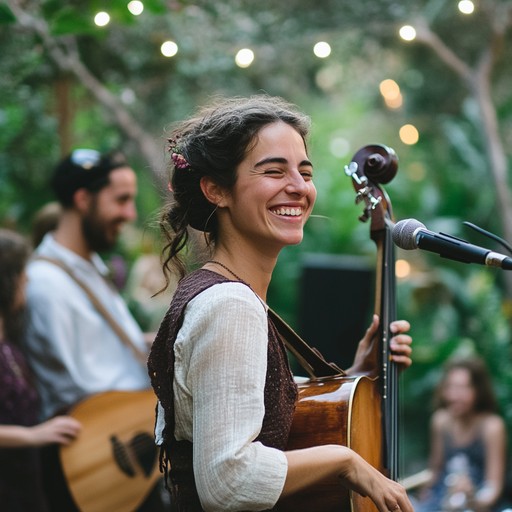 An upbeat instrumental klezmer tune that brings an energetic and vibrant atmosphere. The clarinet leads the melody through traditional jewish folk themes with modern twists, suitable for dynamic festivities.