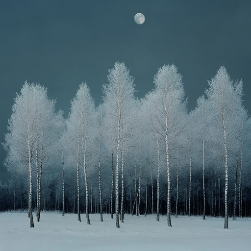 Underneath the pale glow of the moon, sounds from another realm intertwine with the icy breath of winter, crafting an auditory journey of solitude and spectral melancholy.