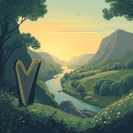 This track features soothing celtic harp melodies painting a serene picture of tranquil valleys and bygone days.