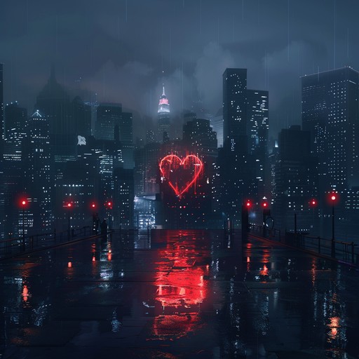 This track embodies the essence of urban solitude and emotional introspection, capturing the vibe of a lonely midnight stroll through a neon-lit city. The instrumental should convey a blend of melancholy and subdued hope, with a focus on emotional depth and introspection.