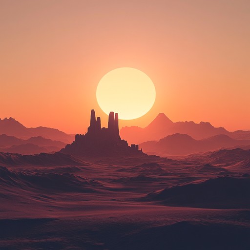 An inspiring instrumental track that blends traditional middle eastern sounds with modern ambient elements, aiming to invoke feelings of unity and peace. The delicate interplay between a solo oud and atmospheric synths provides a soothing backdrop, perfect for contemplation and relaxation, taking listeners on a spiritual journey through an ancient desert oasis.