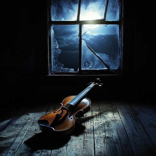 An instrumental piece featuring a solo violin that evokes the eerie atmosphere of an abandoned house at night. The haunting melody drifts through the silent rooms, stirring shadows and creating a sense of unease. The sparse arrangement enhances the feeling of loneliness and unseen spirits lingering in the darkness.