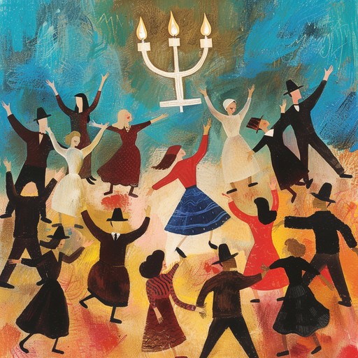 A vibrant piece filled with lively rhythms and traditional jewish melodies, capturing the joyful essence of hanukkah celebrations. The music invites listeners to dance and revel in the holiday spirit, with lively clarinet solos and infectious beats. Perfect for festive gatherings and happy occasions.