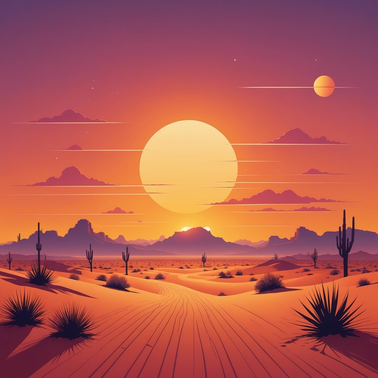 In this track, the vastness and solemn beauty of the western deserts are captured through an elegant orchestral arrangement, blending traditional western instruments with a symphonic grandeur. The composition elicits a feeling of riding through endless, sun bathed landscapes with a sense of adventure and nostalgia.