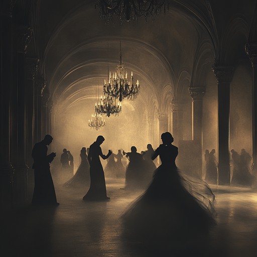 A waltz melody carrying both jubilant and eerie undertones, perfect for a haunted ballroom setting. The haunting joy of the dance is brought forth through ghostly whispers of violin and spirited piano notes. The contrast between light hearted rhythms and shadowy harmonics encapsulates a spirit of jubilant eeriness, making it ideal for an unconventional, atmospheric experience.