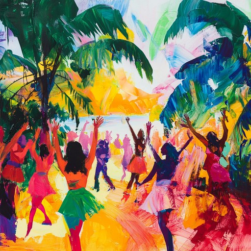 An energetic and festive reggae tune with melodic guitar and exuberant brass, embodying the celebratory feel of a sun soaked tropical island, ideal for dance and good vibes