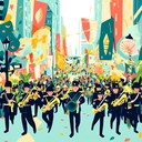 triumphant march celebrating victory with uplifting brass sounds