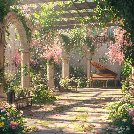 Experience calm and peace with gentle harpsichord melodies and soft strings, capturing the essence of serene relaxation in baroque gardens.