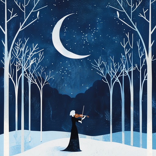 An orchestral piece with a romantic theme, showcasing violins under the grandeur of night. Gentle swells and emotional crescendos encapsulate love and the starlit sky’s majesty.