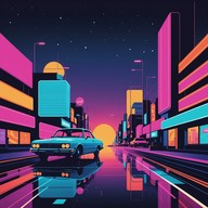 smooth beats, chilled vibes, urban backdrop