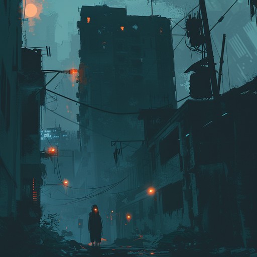 In this track, synth melodies intertwine with eerie sounds, crafting an ominous atmosphere perfect for suspenseful anime scenes. The composition builds layers of tension, keeping listeners on edge with a blend of haunting and unsettling tones.