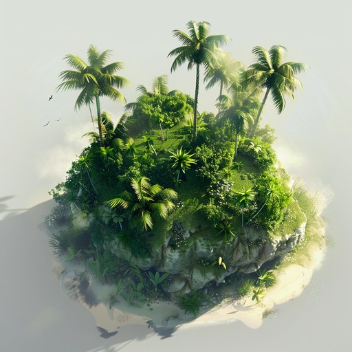 An enigmatic calypso tune that blends rhythmic steel drums, marimbas, and soft percussive elements to evoke a sense of mystery and allure, transporting the listener to a sun drenched, hidden tropical paradise.