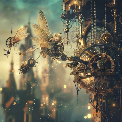 Travel through a mechanical fairground where clockwork fairies come to life with every tick tock. Whimsical and surreal melodies combined with intricate mechanical sounds create a magical, dreamlike atmosphere inviting you to an enchanting otherworld.