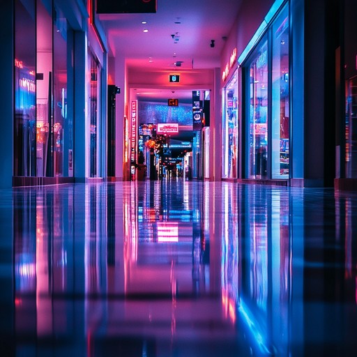 An instrumental muzak track that blends ambient synths with calming melodies, evoking the serene yet eerie atmosphere of empty retail spaces after closing time.