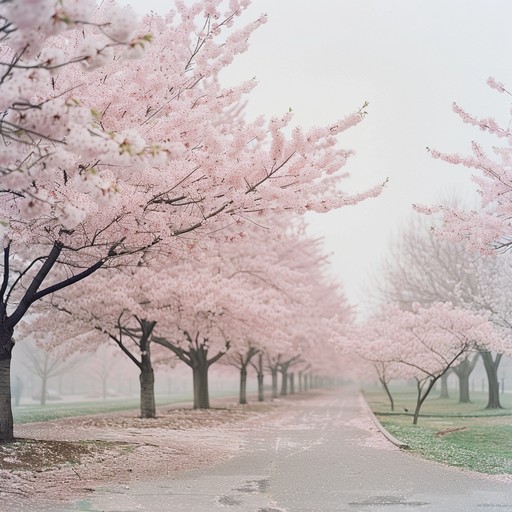 This instrumental captures the essence of young love under cherry blossoms with delicate piano and gentle synths, creating a whimsical atmosphere for nostalgic daydreaming. Evoking early springtime in tokyo's parks, this track blends traditional japanese scales with modern pop sensibilities for a heartwarming and enchanting experience.