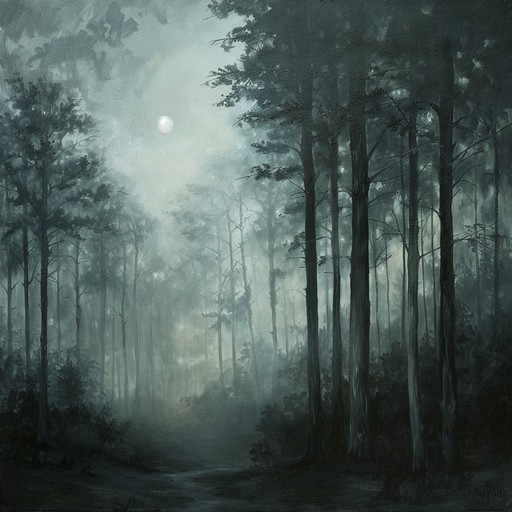 This eerie folk melody captures the haunting feeling of being lost in haunted woods. The delicate acoustic guitar plucks, accompanied by ghostly background whistles, evoke an unsettling atmosphere. The melody weaves through dark, mysterious paths, bringing out a melancholic yet enchanting effect, perfect for late night contemplation.