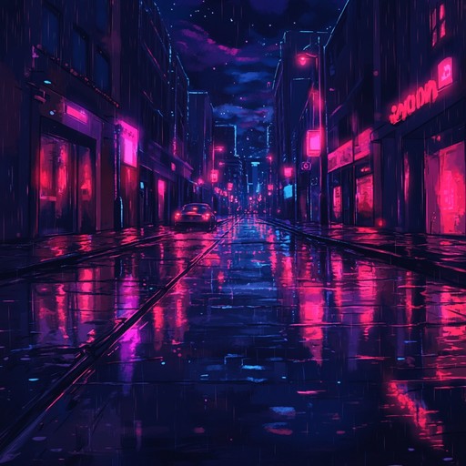 An instrumental synthwave track that captures the calm and tranquil atmosphere of a quiet city at night, with soothing synth melodies and gentle rhythms evoking feelings of peace and nostalgia.