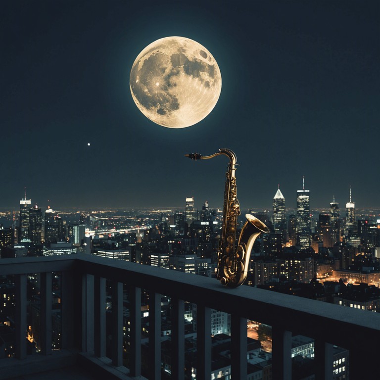 The song features a soulful saxophone melody that echoes through the stillness of a moonlit night, resonating with a deep sense of calm and introspection. This piece provides an atmospheric backdrop for late night contemplation or a romantic evening.