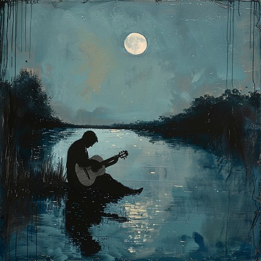 Experience the peaceful and calming essence of a midnight stroll by the quiet river. The gentle guitar strokes offer a serene and reflective ambiance, ideal for moments of introspection and relaxation.