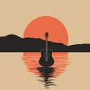 a soothing instrumental soft rock piece evoking tranquil sunset moments