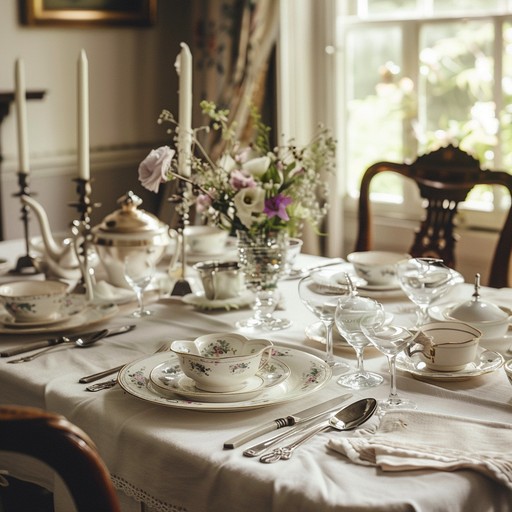 An instrumental piece that evokes the grandeur of a victorian tea party. The delicate sound of a solo violin is accompanied by a light orchestral arrangement, giving the piece an air of refined sophistication. The elegance and novelty of the era are brought to life in a composition that is both nostalgic and enchanting.