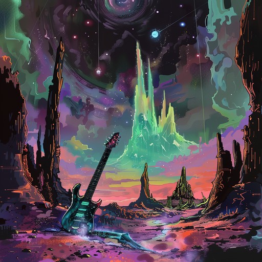 Embark on an auditory adventure with celestial synthesizers interlaced with raw punk riffs. This composition takes you through realms of mystic tranquility and vibrant rebellion, merging dream like atmospheres with raw intensity. Electric guitars and ethereal synths create a landscape where dreamy passages suddenly burst with dynamic, anarchic energy.