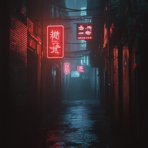 A sinister k pop track characterized by brooding electronic elements and eerie melodies, creating a mysterious and dark atmosphere. The heavy use of synths and deep beats enhances the sense of underlying danger and intrigue.