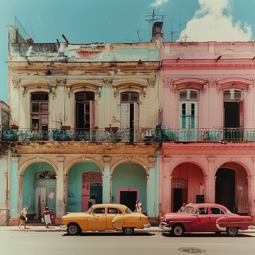 Upbeat latin jazz song featuring a vibrant horn section, rhythmic piano montunos, and driving percussion that transports listeners to the lively streets of havana on a warm summer evening. The contagious melody and spirited improvisations capture the joyful essence of cuban culture and celebration.