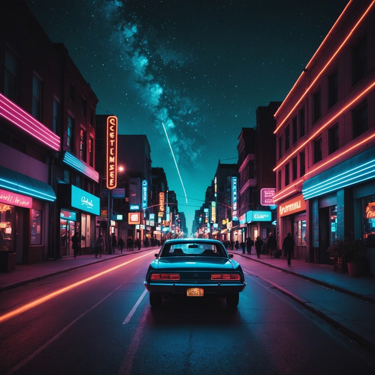 Transport yourself back to a 1980s city at night, where energy pulses through the neon lit streets, with rhythmic synths that both energize and uplift the soul.