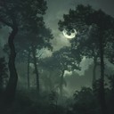 contemplative acoustic guitar in mystical moonlit woodland scenes.