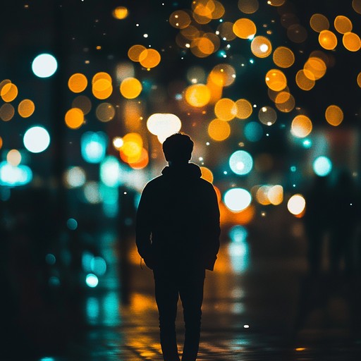 Craft a relaxing and smooth deep house track with a groovy bassline, capturing the reflective mood of wandering city streets under the nocturnal sky.