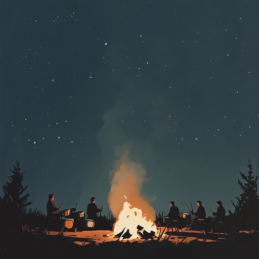 This track features powerful tribal drumming that evokes the spirit and vitality of ancient ceremonies held under a star filled night sky. The rhythms are intense and organic, capturing the essence of communal gatherings and ancestral rites.