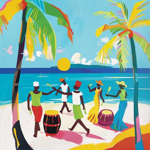 Feel the sunshine as this cheerful calypso groove transports you to an idyllic tropical beach with its playful rhythms, vibrant percussion, and joyful melodies, perfect for a day of dancing in the sand.