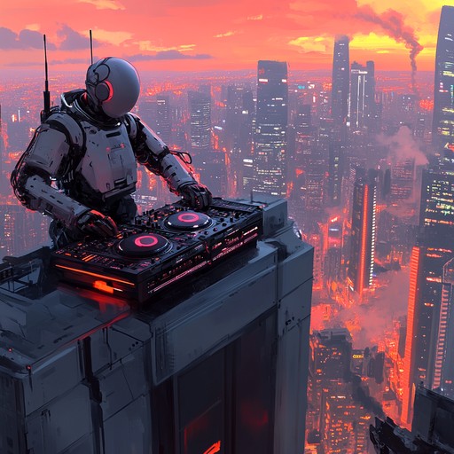 An exhilarating instrumental that merges the futuristic sounds of cyberpunk with cheerful melodies, combining bright synthesizer leads, catchy hooks, and a fast paced rhythm section to create an atmosphere of excitement and positivity in a high tech world.