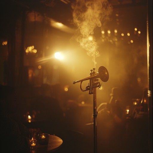 A modern torch lounge track blending traditional jazz whispers with contemporary rhythms. The piece draws listeners into an evocative nightscape filled with soft murmurs, candlelight, and the intoxicating allure of the trumpet. Gradual dynamic changes enhance the sensuality, making it perfect for a midnight rendezvous or a pensive evening alone.