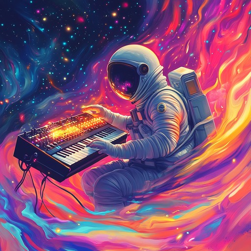 An electrifying instrumental blending disco funk grooves with cutting edge electronic sounds, creating an atmosphere reminiscent of cruising through neon lit galaxies.