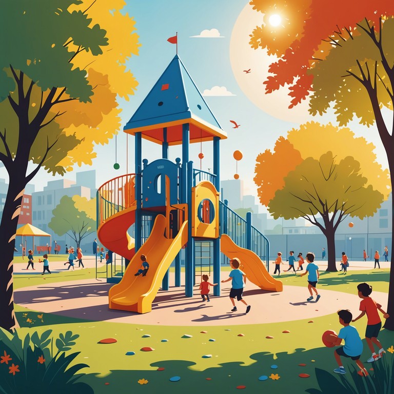 This delightful instrumental composition captures the essence of joy and fun experienced by children during outdoor play. Featuring lively xylophone melodies that mimic the laughter and high spirits of a sunny day at the playground, the music is designed to inspire movement and ensure a sense of happiness and freedom.