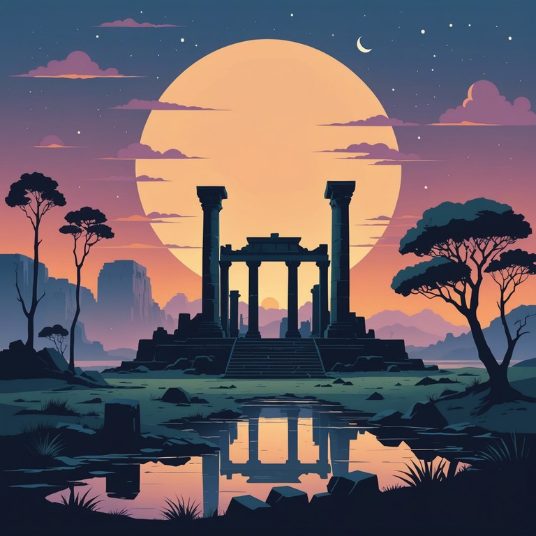 In this composition, traditional orchestral sounds blend seamlessly with ancient folk melodies to create a timeless musical journey. The piece transitions through various dynamic changes, evoking the wisdom and mystery of ancient civilizations.