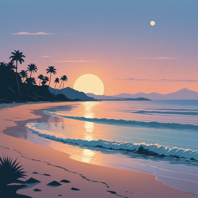 As the sun kisses the ocean horizon, soft melodic tunes played by an electric piano offer a peaceful retreat from the daily hustle, bringing joy and tranquility to the listener.