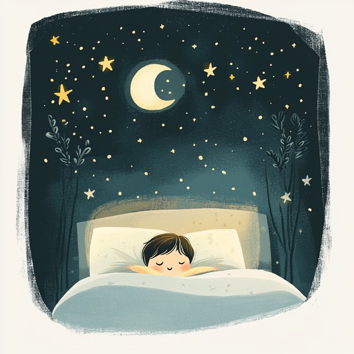 This beautiful instrumental track combines soft melodies and whimsical elements, creating a dreamy, magical atmosphere perfect for children's bedtime. Gentle plucking of the harp, accompanied by soft chimes, transports listeners to a starlit dreamland, soothing them into peaceful sleep. The calming rhythm and ethereal tones evoke a sense of wonder, making it an ideal soundtrack for bedtime stories or nighttime relaxation.