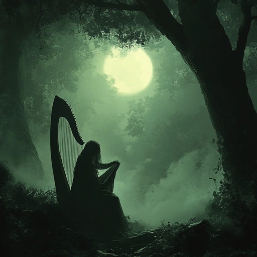 An eerie and haunting lament that reverberates through the ancient celtic forests, carried softly by the ethereal sound of the harp. The traditional melody weaves a tale of ghostly apparitions and mystical landscapes.